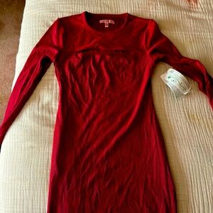 Guess body con long sleeve dress